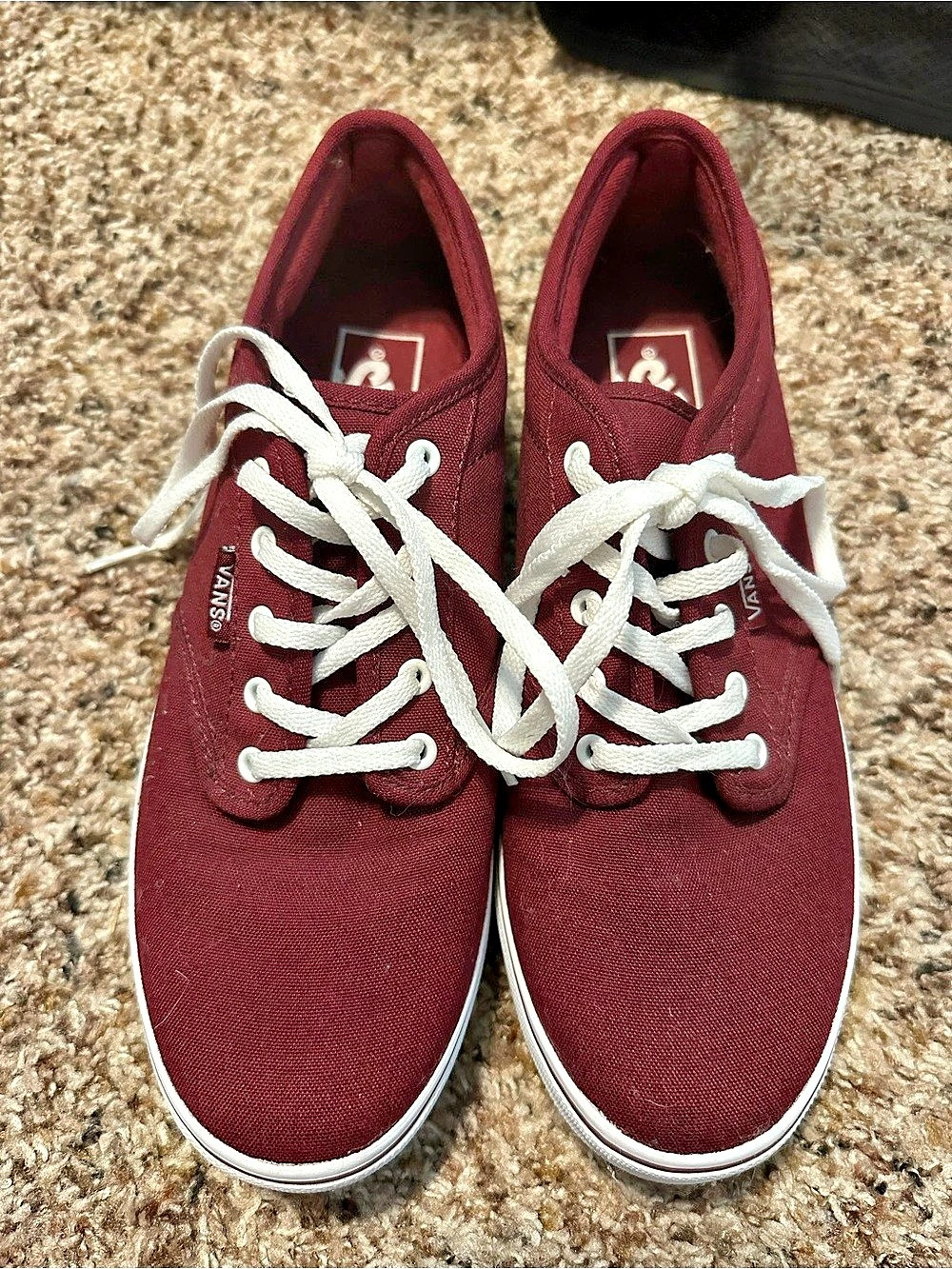 Vans Authentic Burgundy & White Sneakers US 7.5 - like new